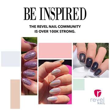 Revel Nail Dip Powder - Chrome Glitter Dip Powder for Nails, Chip Resistant Dip Nail Powder with Vitamin E and Calcium, DIY Manicure, 8-Pack