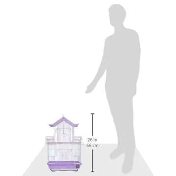 Prevue Hendryx SP1720-3 Shanghai Parakeet Cage, Lilac and White