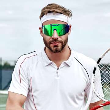 FEISEDY Cycling Sunglasses for Men Women, Sport Sunglasses for Baseball Softball Running Fishing Gol...