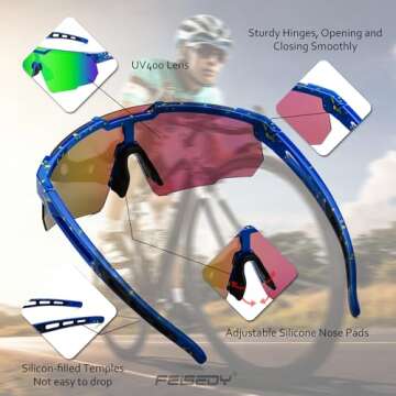 FEISEDY Cycling Sunglasses for Men and Women Outdoor Sports