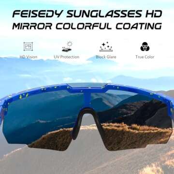 FEISEDY Cycling Sunglasses for Men and Women Outdoor Sports