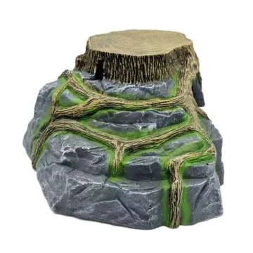 JIHAQUA Extra X Large Resin Reptile Tank Hideouts Cave Habitat Decor for Leopard Gecko Tank Accessories