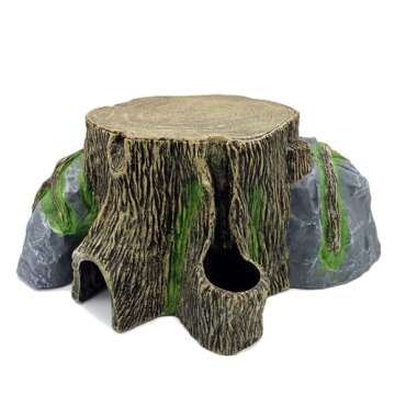 JIHAQUA Extra X Large Resin Reptile Tank Hideouts Cave Habitat Decor for Leopard Gecko Tank Accessories