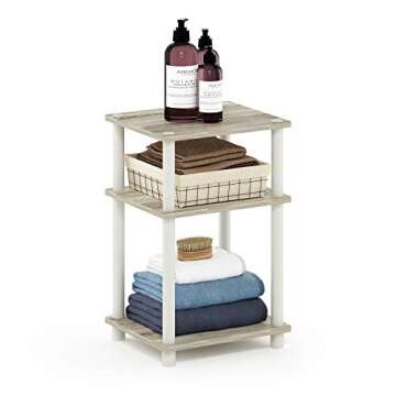 Furinno Stylish 3-Tier End Table for Small Spaces