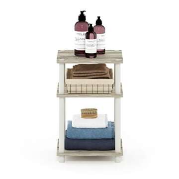 Furinno Stylish 3-Tier End Table for Small Spaces