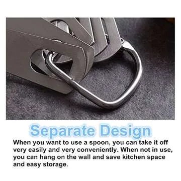 Stainless Steel Measuring Spoons, Measuring Spoon Set of 6 Pieces for Measuring Dry and Liquid Ingredients, Baking Cooking Spoons Set