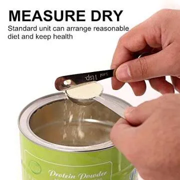 Stainless Steel Measuring Spoons, Measuring Spoon Set of 6 Pieces for Measuring Dry and Liquid Ingredients, Baking Cooking Spoons Set