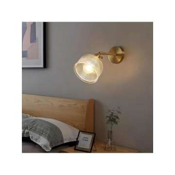 Uplantin Modern Gold Wall Sconce Fixture,Modern Vanity Lights with Clear Glass Shade for Mirror, Kit...