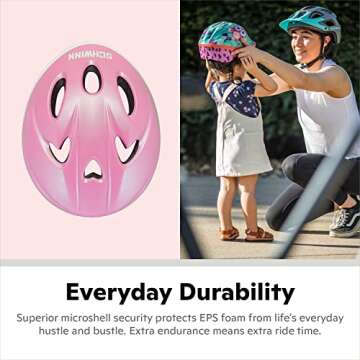 Schwinn Classic Infant Bike Helmet, Dial Fit Adjustment, Kids Age 0 - 3 Year Olds, Girls and Boys Suggested Fit 44 - 50 cm, Pink