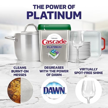 Cascade Platinum Dishwasher Pods for Sparkling Clean Dishes