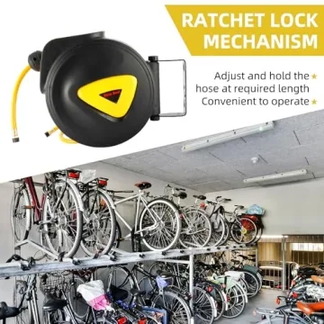 8MILELAKE Auto Rewind Air Hose Reel Wall Mount 33ft