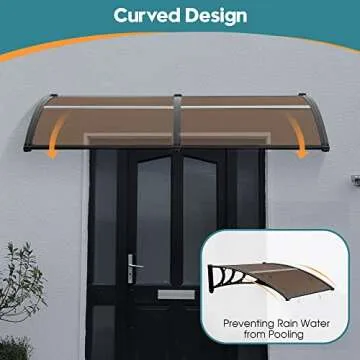 Mcombo 40"X80" Polycarbonate Window Awning for Patios