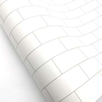 RoyalWallSkins Peel and Stick PVC Foaming Wallpaper Subway Tile Evato for Living Room Bedroom Background Wall Decoration (FWSH7932: 19.6" x 78.7")