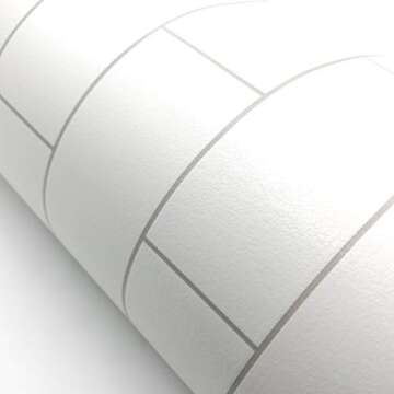 RoyalWallSkins Peel and Stick PVC Foaming Wallpaper Subway Tile Evato for Living Room Bedroom Background Wall Decoration (FWSH7932: 19.6" x 78.7")