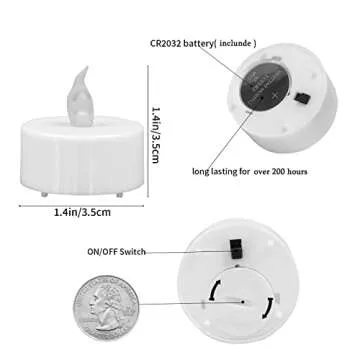 JUNPEI 24-Pack LED Flameless Tealights for Cozy Ambiance