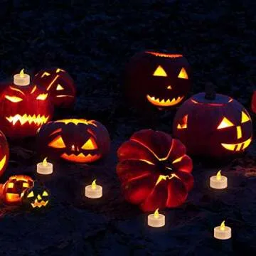 JUNPEI 24-Pack LED Flameless Tealights for Cozy Ambiance