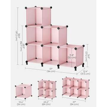 SONGMICS 6 Cube Storage Organizer - Customizable, Safe, Stylish