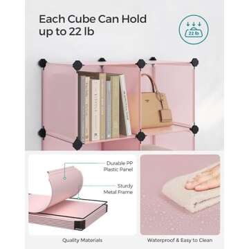 SONGMICS 6 Cube Storage Organizer - Customizable, Safe, Stylish