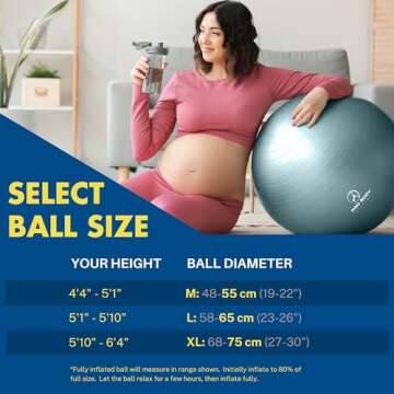 ProBody Pilates Birthing Ball for Pregnancy & Postpartum Fitness
