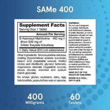 Jarrow Formulas SAMe 400 mg Supports Mood and Liver Health