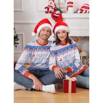 Arvilhill Christmas Mens Holiday Party 3D Printed Sweatshirt Funny Long Sleeve Ugly Sweaters Pattern...