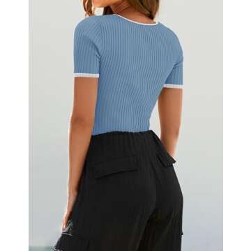 ZESICA Women’s Color Block T-Shirt - Stylish & Versatile