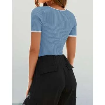 ZESICA Women’s Color Block T-Shirt - Stylish & Versatile