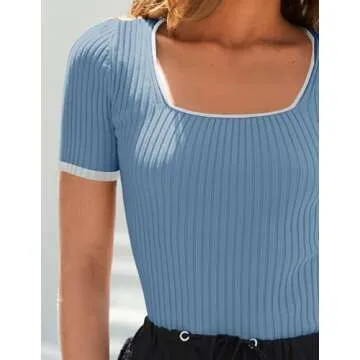 ZESICA Women’s Color Block T-Shirt - Stylish & Versatile