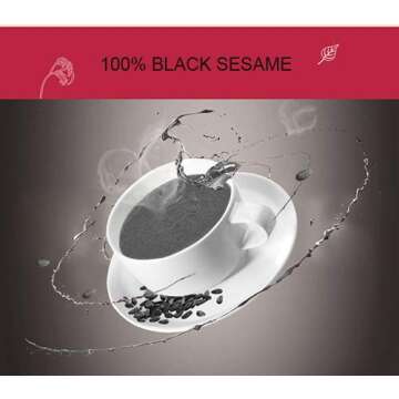 100% Black Sesame Seeds Powder, No Sugar, Low Temp Roasted, HALAL, NON-GMO, Black Sesame Paste Made in Taiwan 12.36oz (350g)