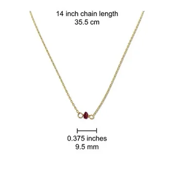 Handmade Gold July Birthstone Choker Necklace - Ruby Jewelry