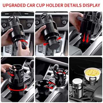 Versatile Car Cup Holder Expander for Large Bottles
