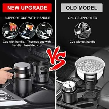 Versatile Car Cup Holder Expander for Large Bottles