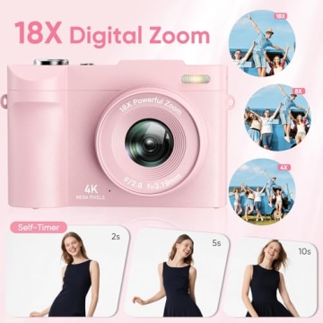 Stylish 4K Vlogging Camera with 50MP and Flip Screen