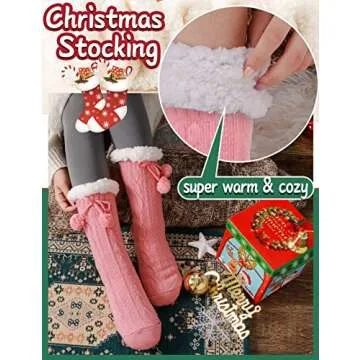EBMORE Slipper Fuzzy Socks for Women Fluffy Cozy Cabin Winter Warm Soft Fleece Comfy Thick Christmas...