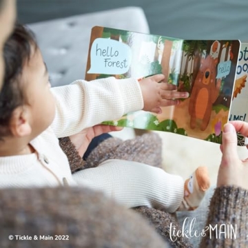 Tickle & Main Woodland Forest Friends Baby Book - 5-Piece Set for Infants 0-12 Months - Includes Storybook and 4 Pairs of Animal Socks - Forest Theme Baby Stuff