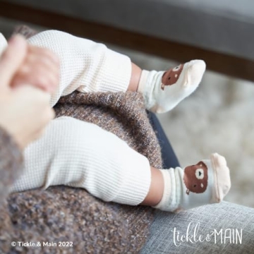 Tickle & Main Woodland Forest Friends Baby Book - 5-Piece Set for Infants 0-12 Months - Includes Storybook and 4 Pairs of Animal Socks - Forest Theme Baby Stuff