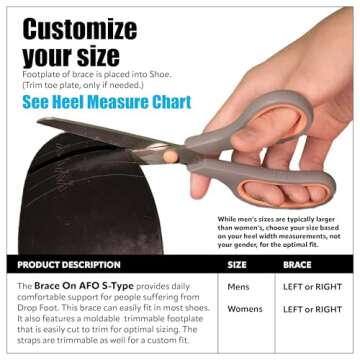 Brace On AFO S-Type Stabilizer for Drop Foot Support