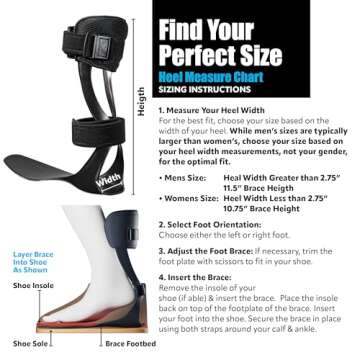 Brace On AFO S-Type Stabilizer for Drop Foot Support