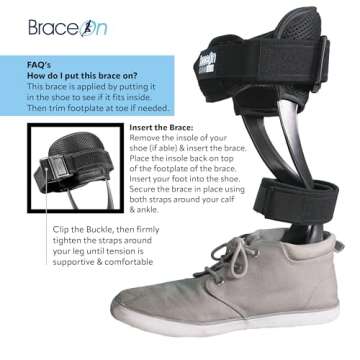 Brace On AFO S-Type Stabilizer for Drop Foot Support