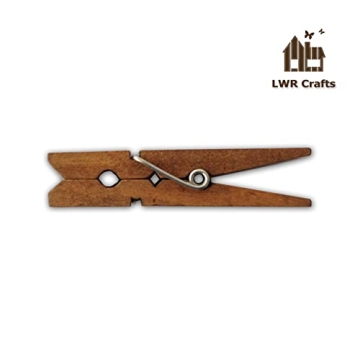 LWR CRAFTS Wooden Small Clothespins for Crafts and Decor