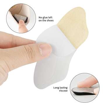 Heel Pads Insert Cushion for Men and Women, Shoes That are Too Big, Inserts Grips Liner, and high Heel Protector Prevents Heel Slip, blisters, and Loose Shoe Filler (Pale Apricot+Black)