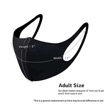 Burro Light Weight Unisex Adult Fashion Face Covering, Reusable, Dust Proof, Washable, Cool 5 Mixed ...