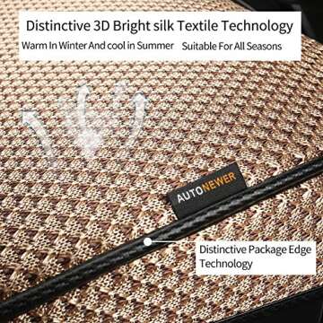 Auto Newer Luxury Breathable Car Seat Cover Fit Four Seasons, Universal Front of Car Seat Cushions, ...