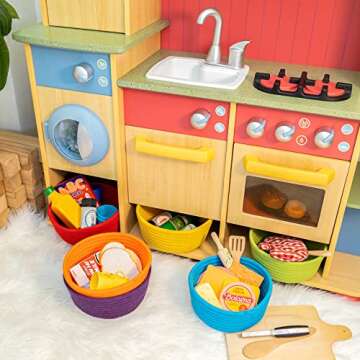 Focus Toys Rainbow Storage Basket Set for Kids - 6pcs