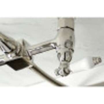 Kingston Brass KS1245PLBS Heritage Bridge Kitchen Faucet, 8-1/2" Spout Reach, Oil Rubbed Bronze