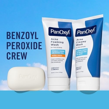 PanOxyl 4% Benzoyl Peroxide Cleanser, 6 Ounce for Acne