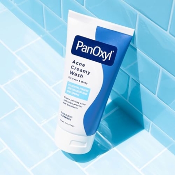 PanOxyl 4% Benzoyl Peroxide Cleanser, 6 Ounce for Acne