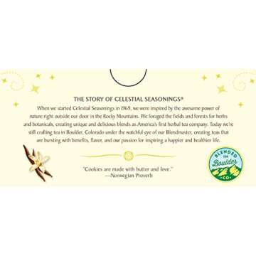 Celestial Seasonings Herbal Tea, Sugar Cookie Sleigh Ride, 18 Count (Pack of 6)