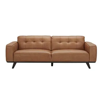 Rivet Bigelow Modern Leather Sofa for Comfortable Living
