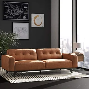 Rivet Bigelow Modern Leather Sofa for Comfortable Living